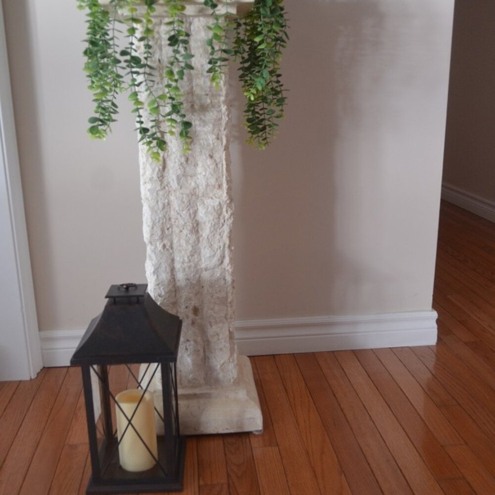 Pair  Vintage Style 14.5 inch Decorative Lanterns with LED Pillar Candle